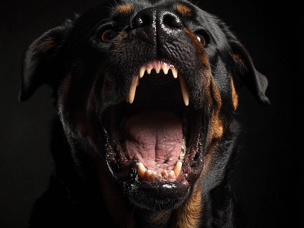 Rottweiler Attacke